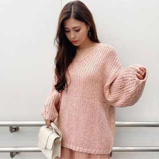 リエンダ(rienda)のrienda / ローゲージオーバーKNIT TOP(ニット/セーター)