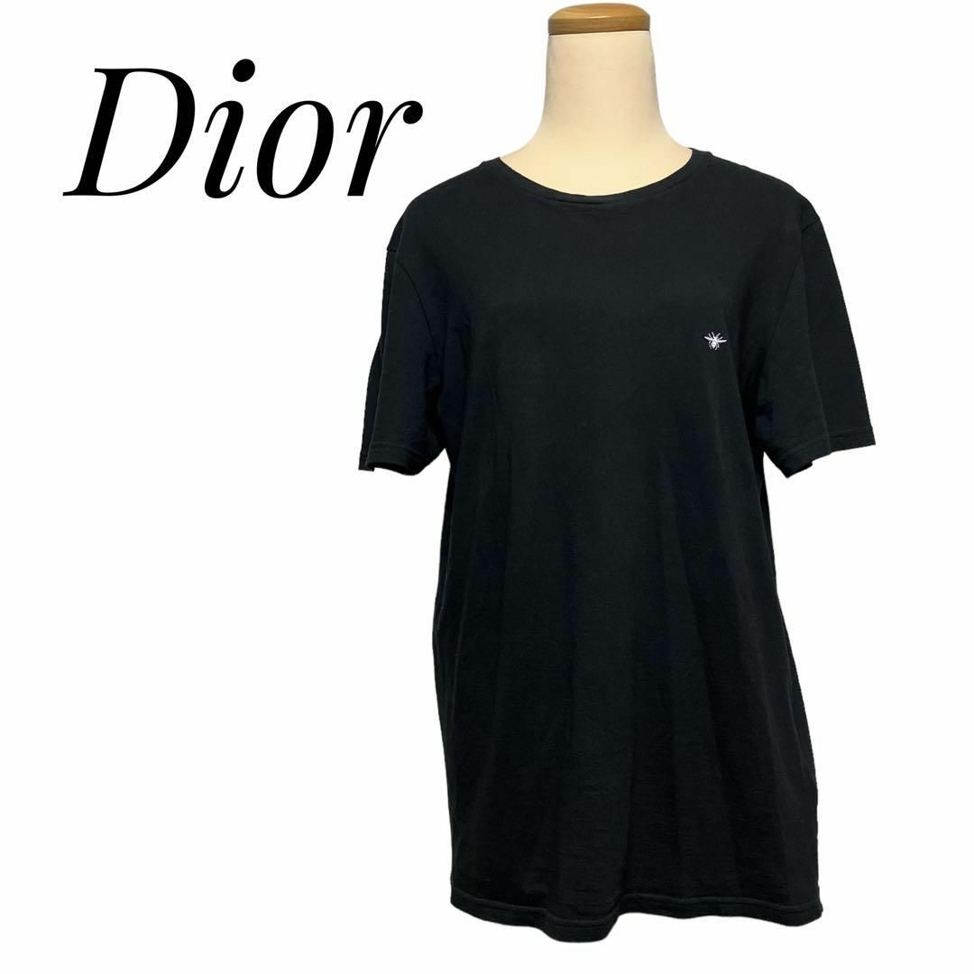 Christian Dior(クリスチャンディオール)のChristian Dior Tシャツ　コットン　S 黒　ブラック　ミツバチ メンズのトップス(Tシャツ/カットソー(半袖/袖なし))の商品写真