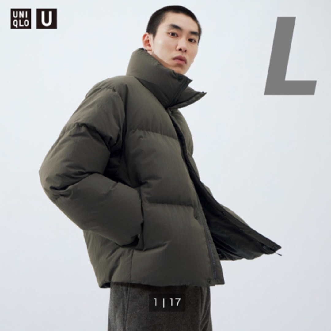 メンズUNIQLO U ユニクロユー パデッドボリュームジャケット L オリーブ