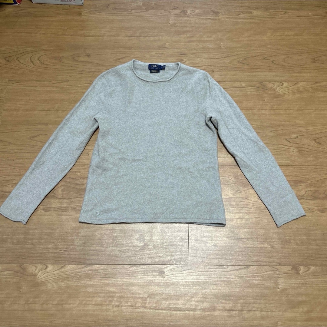 POLO RALPH LAUREN(ポロラルフローレン)の【POLO】カシミヤ100%  ベージュ　セーター　Mサイズ レディースのトップス(ニット/セーター)の商品写真