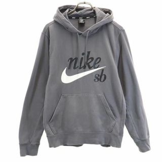 NIKE - ナイキ スケートボード 長袖 スウェットパーカー M グレー系 NIKE スケボー メンズ 古着 【240102】