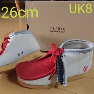 クラークス(Clarks)の未使用！クラークス オリジナル ワラビー モカシン ブーツ 靴紐3色付き26cm(スリッポン/モカシン)