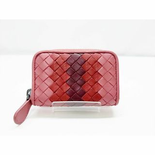 ボッテガヴェネタ(Bottega Veneta)の美品　ボッテガヴェネタ　イントレチャート　 ジップ　コインケース　ピンク(コインケース)