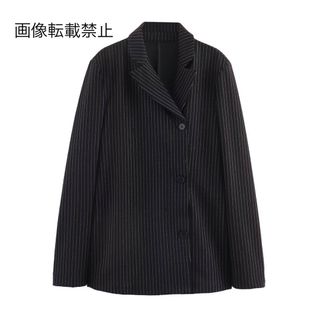 🧧1月新作🎍13275◆ストライプ 柄 ジャケット ブレザー(テーラードジャケット)