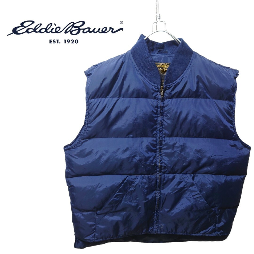 Eddie Bauer - 【Eddie Bauer】 80's 黒タグ グースダウンベスト A