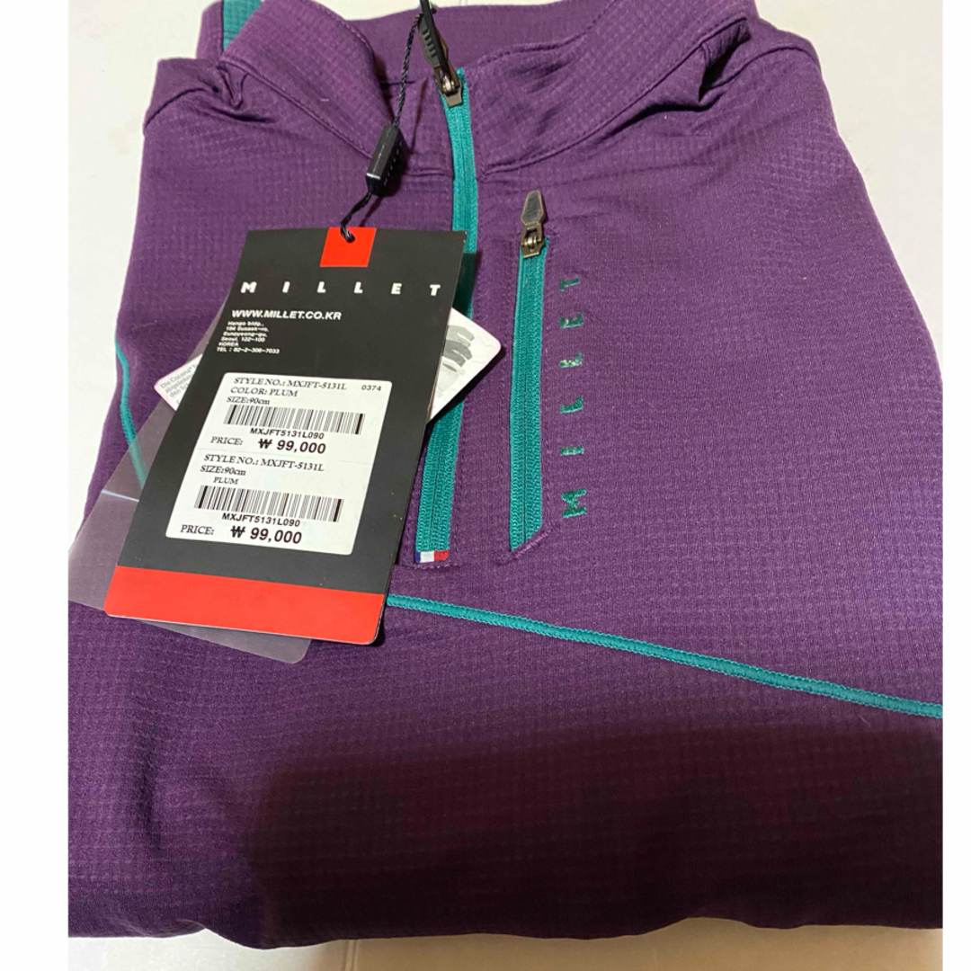 MILLET(ミレー)の新品　未使用　MILLET ミレー　長袖シャツ　ハーフジップ　Mサイズ  90 スポーツ/アウトドアのアウトドア(登山用品)の商品写真
