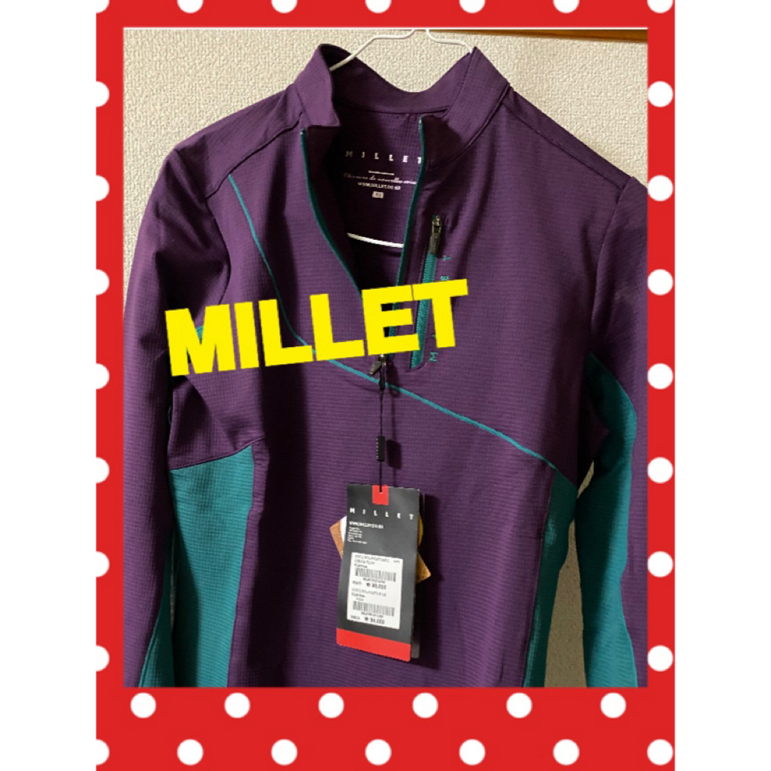 MILLET(ミレー)の新品　未使用　MILLET ミレー　長袖シャツ　ハーフジップ　Mサイズ  90 スポーツ/アウトドアのアウトドア(登山用品)の商品写真