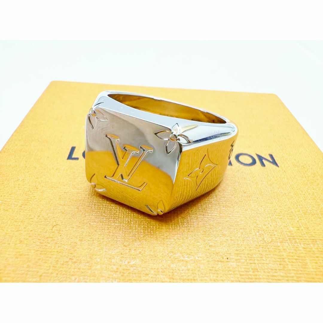 リング(指輪)美品　ルイヴィトン　LV　シグネットリング　指輪　シルバー　Lサイズ　約21号