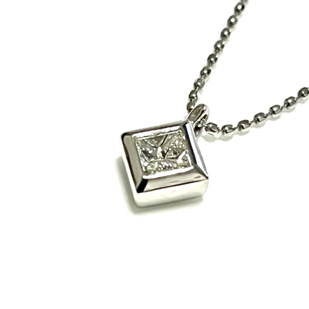 ダイヤモンド プラチナ ネックレス プリンセスカット 鑑別書付 ダイヤモンド プラチナ ネックレス プリンセスカット 鑑別書付