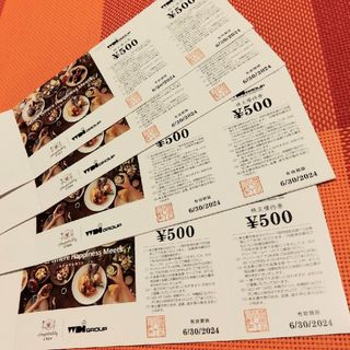 WDI株主優待券9000円(レストラン/食事券)