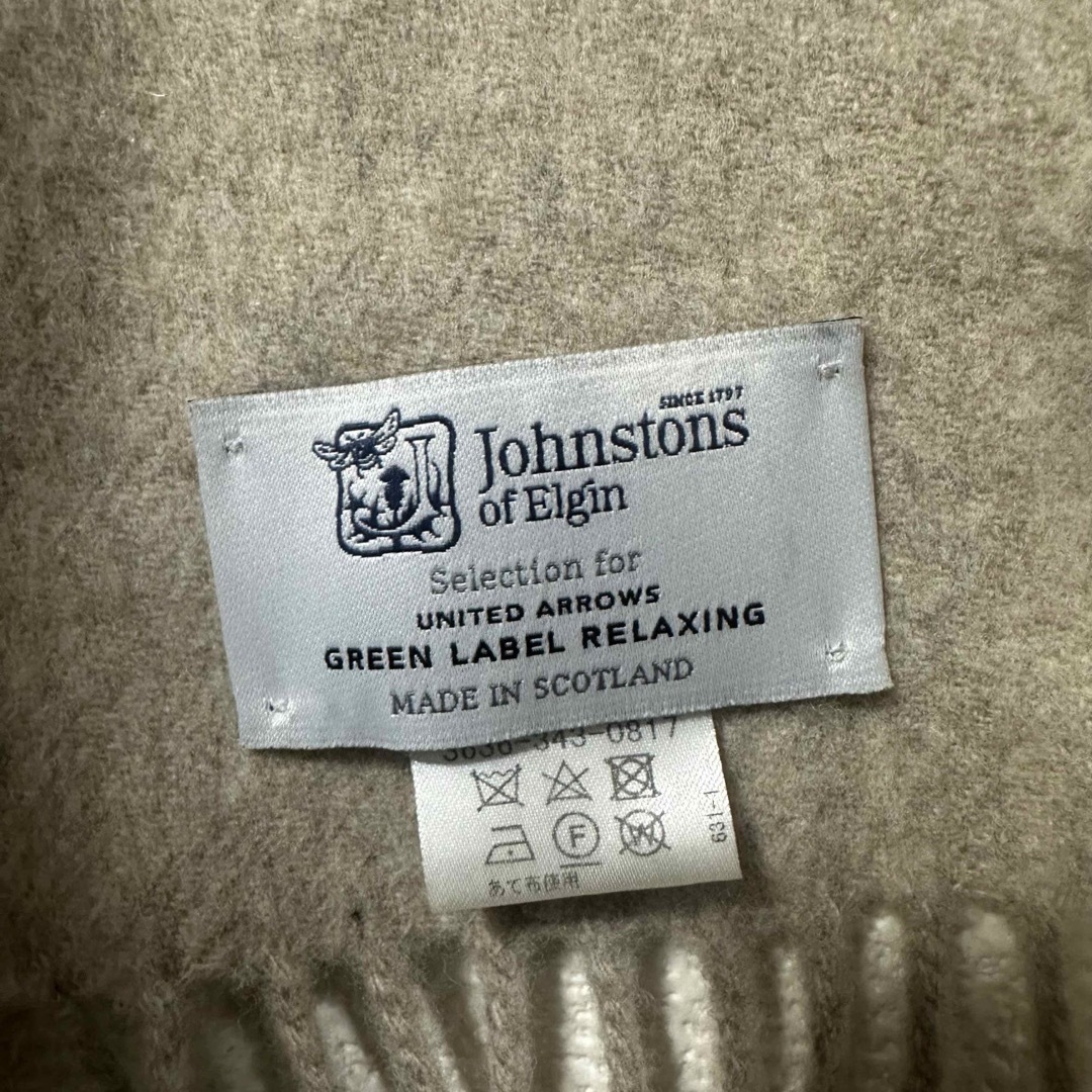 Johnstons(ジョンストンズ)のグリーンレーベル別注Johnstonsジョンストンズンカシミヤ混チェックストール レディースのファッション小物(ストール/パシュミナ)の商品写真