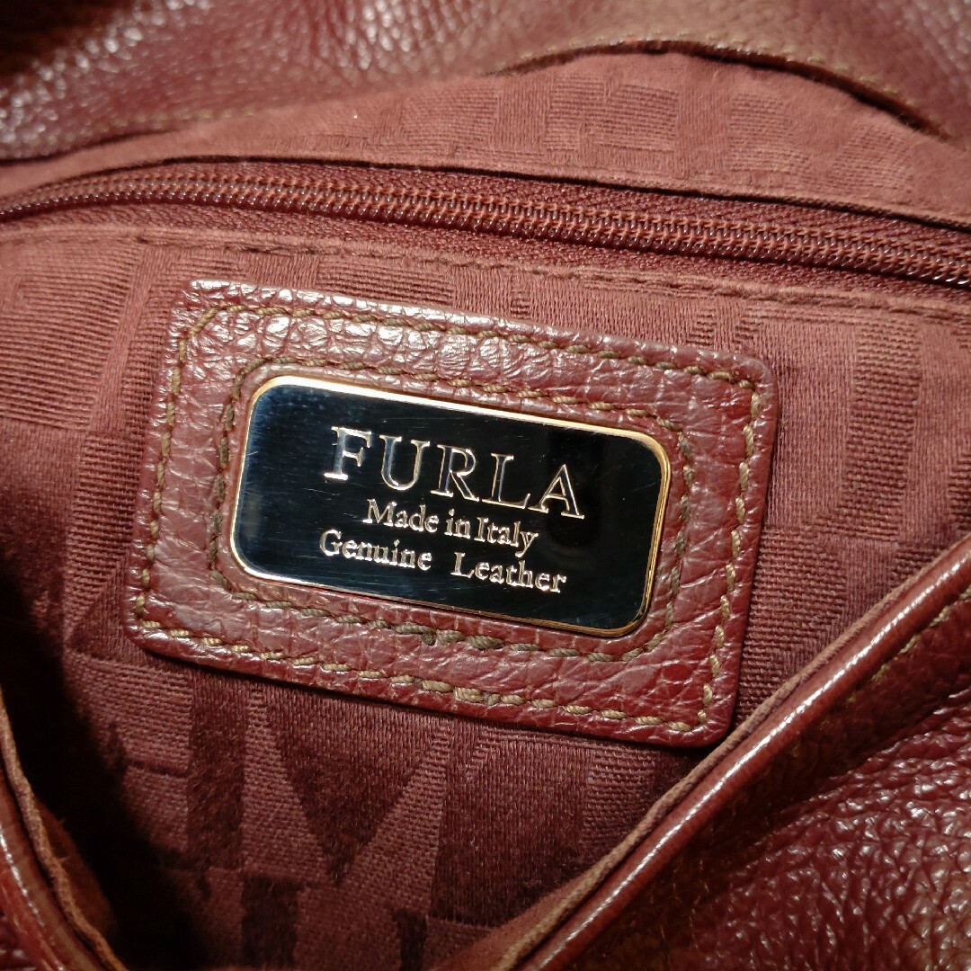 FURLA フルラ ハンドバッグ イタリア製 genuine leather
