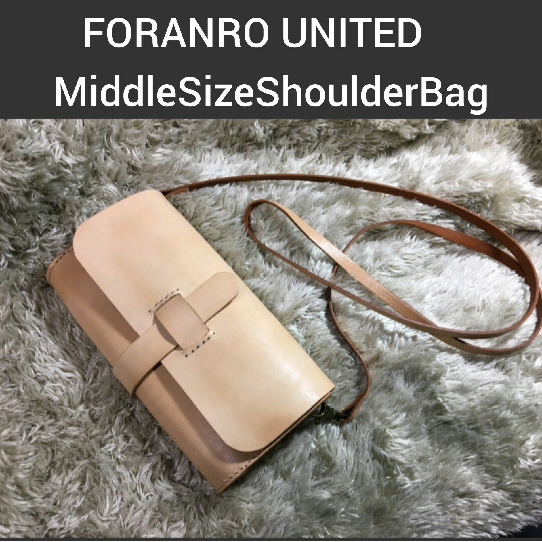 ショルダーバッグレザーショルダーバッグMiddleSizeI　プレミアムナチュラル