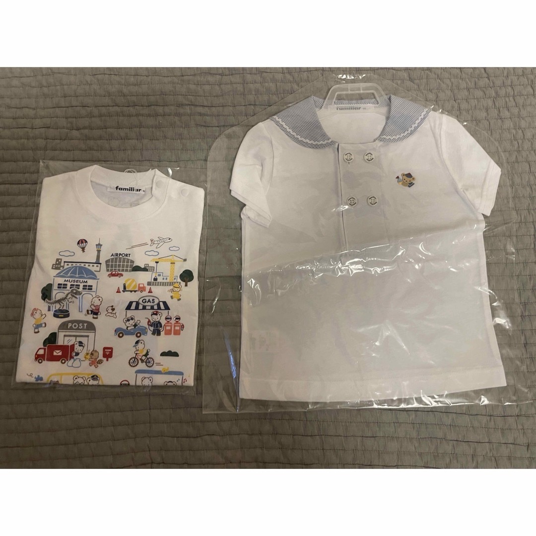 familiar(ファミリア)のファミリア　tシャツ 半袖　セーラー襟　90 キッズ/ベビー/マタニティのキッズ服男の子用(90cm~)(Tシャツ/カットソー)の商品写真