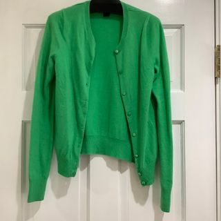 J.Crew - J  crew カシミヤカーディガン　ジェイクルー　グリーン　Sサイズ