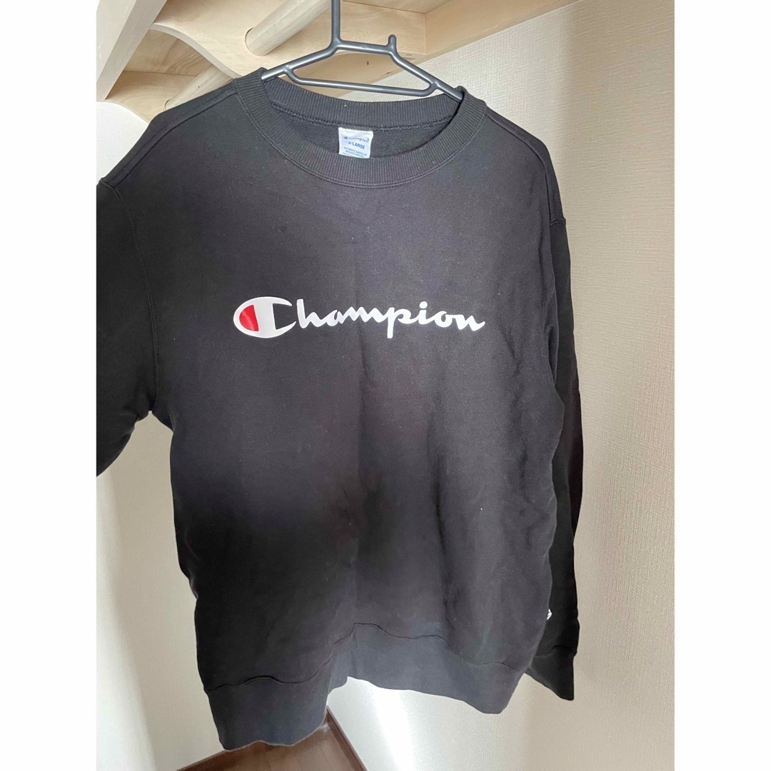 Champion(チャンピオン)のChampion 黒トレーナー XL メンズのトップス(スウェット)の商品写真