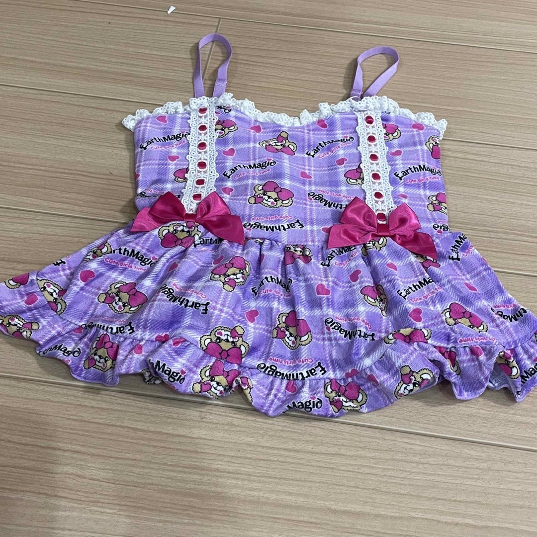 EARTHMAGIC(アースマジック)のアースマジック チュニックキャミソール キッズ/ベビー/マタニティのキッズ服女の子用(90cm~)(Tシャツ/カットソー)の商品写真