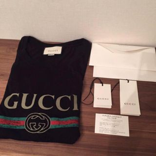 Gucci - GUCCI ヴィンテージ加工 ロゴtシャツ グッチ made in italyの