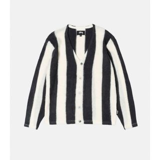 ステューシー(STUSSY)のstussy STRIPE BRUSHED CARDIGAN XL(カーディガン)