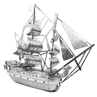 シルバー、金属製立体パズル　帆船(模型/プラモデル)
