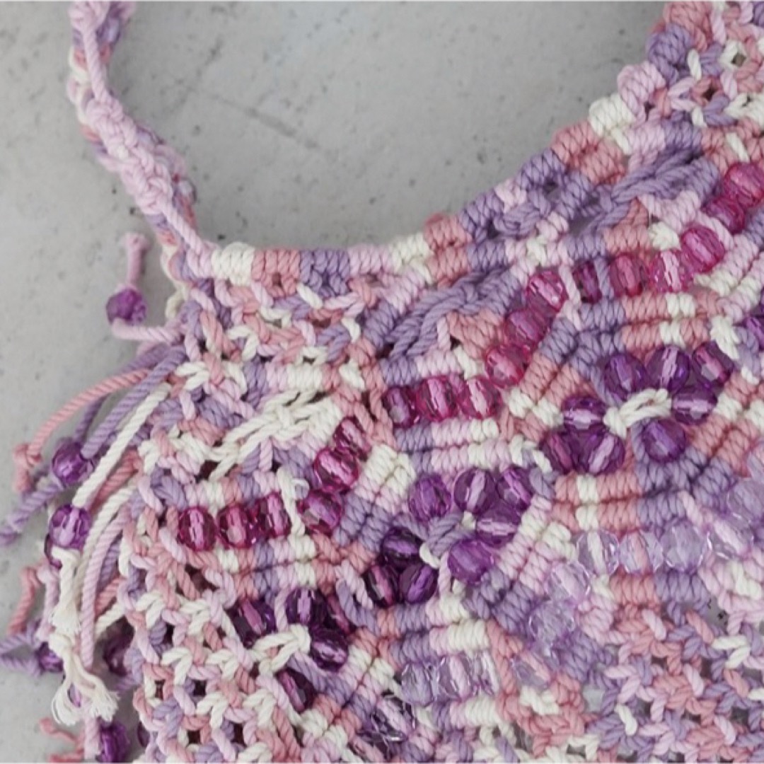 mame - Mame Kurogouchi Macrame Beaded Hand Bagの通販 by あせ mame - Mame Kurogouchi Macrame Beaded Hand Bagの通販 by あせ