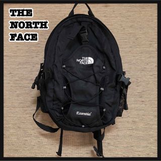 ザノースフェイス(THE NORTH FACE)のノースフェイス】リュック　黒　エッセンシャル　デイバック　バックパック　刺繍35(バッグパック/リュック)