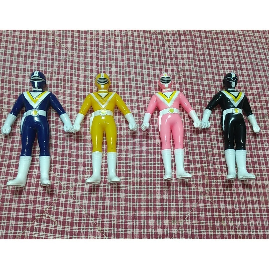 地球戦隊ファイブマン ソフビ バンダイ1990年 5体セット きがえ 地球戦隊ファイブマン ソフビ バンダイ1990年 5体セット きがえ