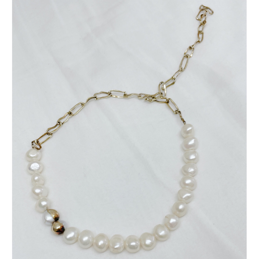 47センチ幅Preek BAROQUE PEARL CHAIN NECKLACE