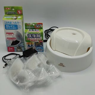 ジェックス(GEX)の給水機 ピュアクリスタル クリアフロー 猫用 ホワイト フィルターセット(猫)