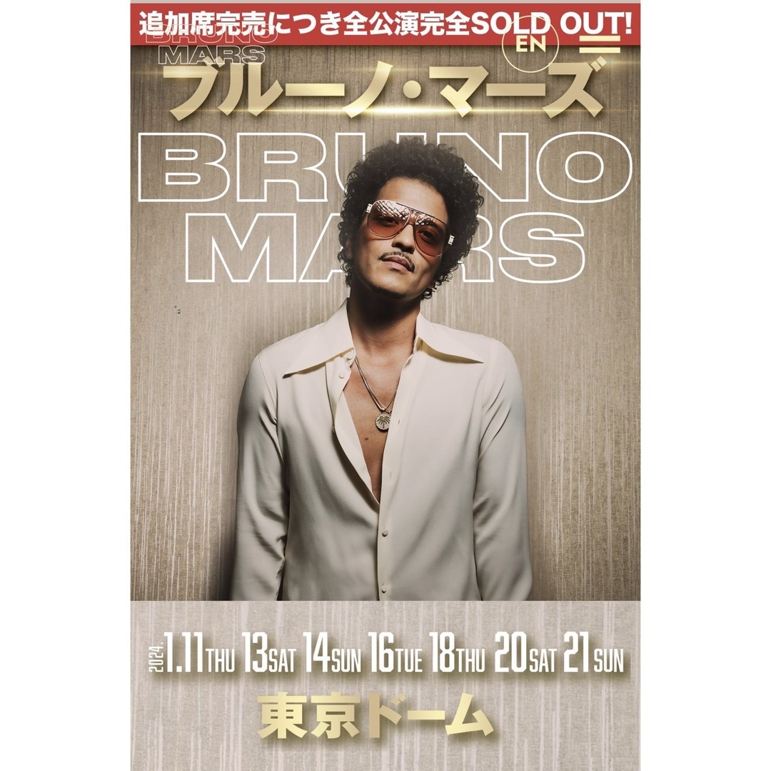 ブルーノマーズ 1月21日(日) S席連番 東京ドーム Bruno Mars - 海外 ...