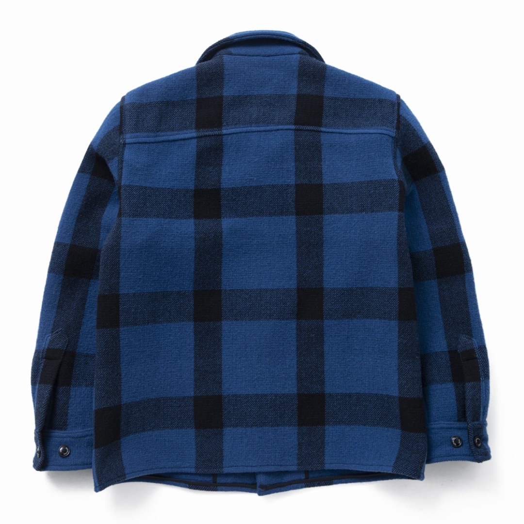 ブルー×ブラックチェックサイズLサイズ rats buffalo check シャツ ジャケット