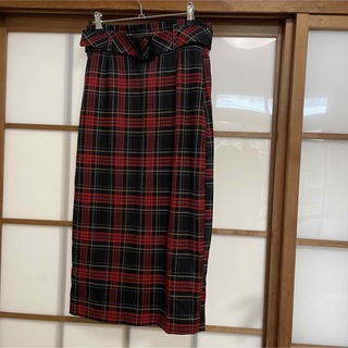 ザラ(ZARA)の新品タグなし　ZARA ハワイ購入　チェックタイトスカート(ロングスカート)