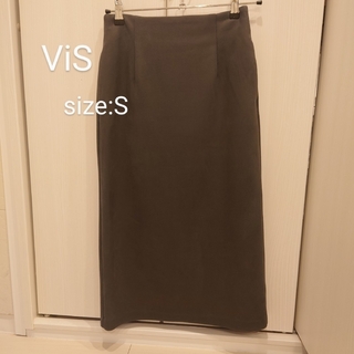 ヴィス(ViS)の【美品】VIS ベロアタッチ タイトスカート(ロングスカート)