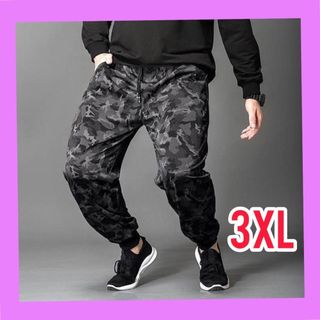 メンズパンツ 3XL オーバーサイ迷彩柄 ストリート スウェットパンツ(その他)