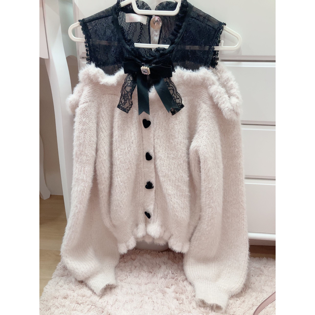 即購入可】Lizlisa レイヤード風肩あきニット ピンク 度重なっ 即購入可】Lizlisa レイヤード風肩あきニット ピンク 度重なっ