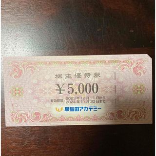 早稲田アカデミー　株主優待券　5000円　(その他)