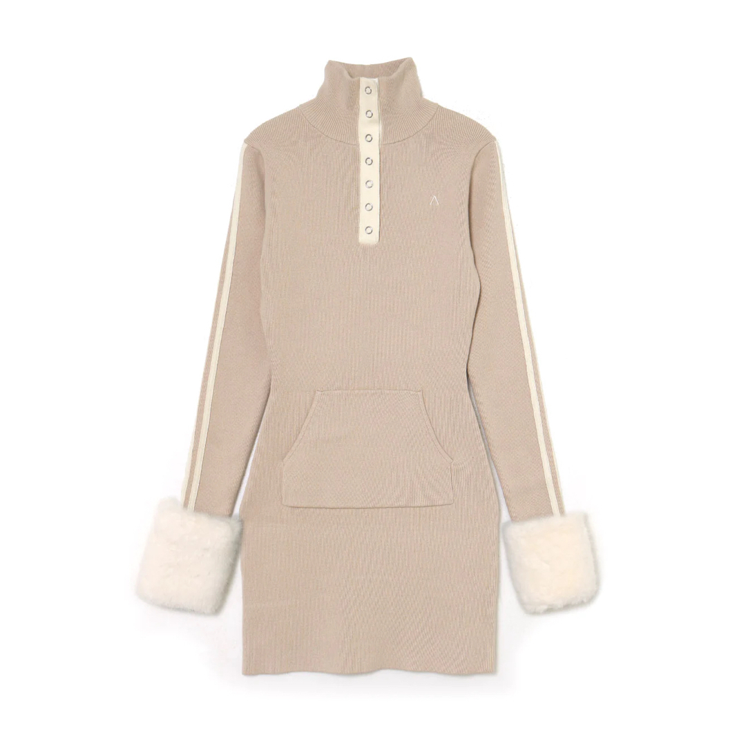 andmary アンドマリー Zoe fur mini dress ベージュ andmary アンドマリー Zoe fur mini dress ベージュ