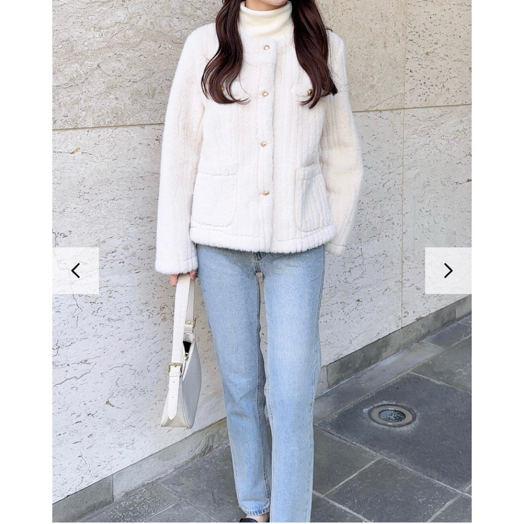 SNIDEL - 新品 ♡ Maison de Lyla ノーカラーフェイクファー SNIDEL - 新品 ♡ Maison de Lyla ノーカラーフェイクファー