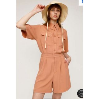 スライ(SLY)のSLY STITCH SHORT ROMPERS ステッチ ロンパース(オールインワン)