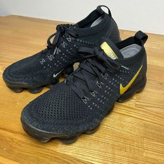 ナイキ(NIKE)の【レア】NIKE エアバイパーマックス フライニット3 黒✖︎金 25.5 Y2(スニーカー)