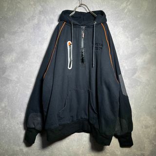 【激レア】RefrigiWear 古着 厚手 スウェット ハーフジップ 2XL(パーカー)