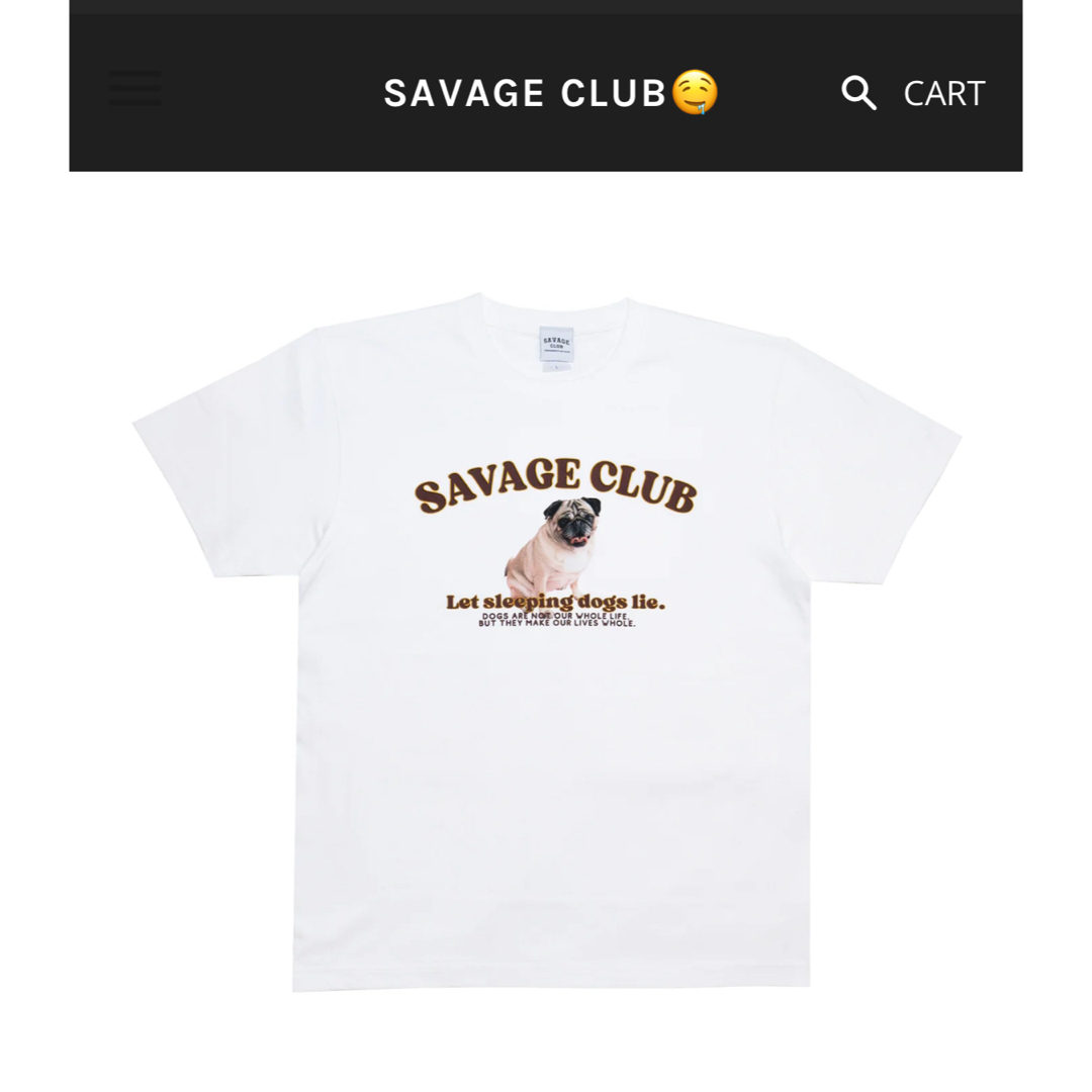 トップスsavage club PUG TEE