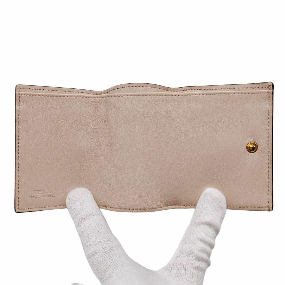 FENDI(フェンディ)のフェンディ　三つ折り財布　コンパクトウォレット　エフイズ　ピンク レディースのファッション小物(財布)の商品写真