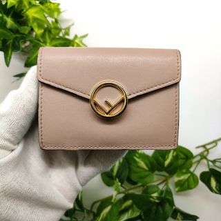 フェンディ(FENDI)のフェンディ　三つ折り財布　コンパクトウォレット　エフイズ　ピンク(財布)