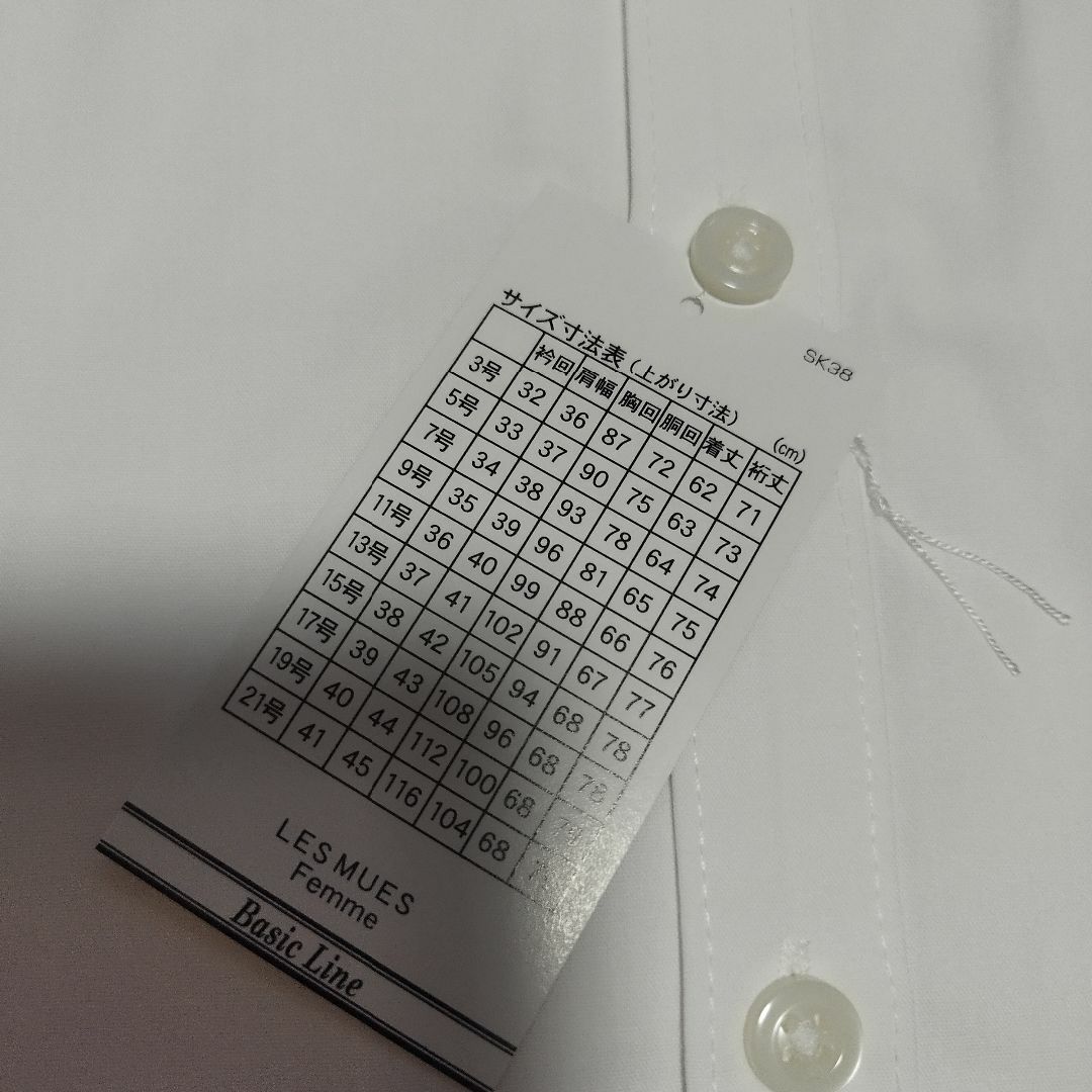 AOKI(アオキ)の新品　大きいサイズ　XL/13  アオキ　長袖ブラウス 長袖シャツ  白　就活 レディースのトップス(シャツ/ブラウス(長袖/七分))の商品写真