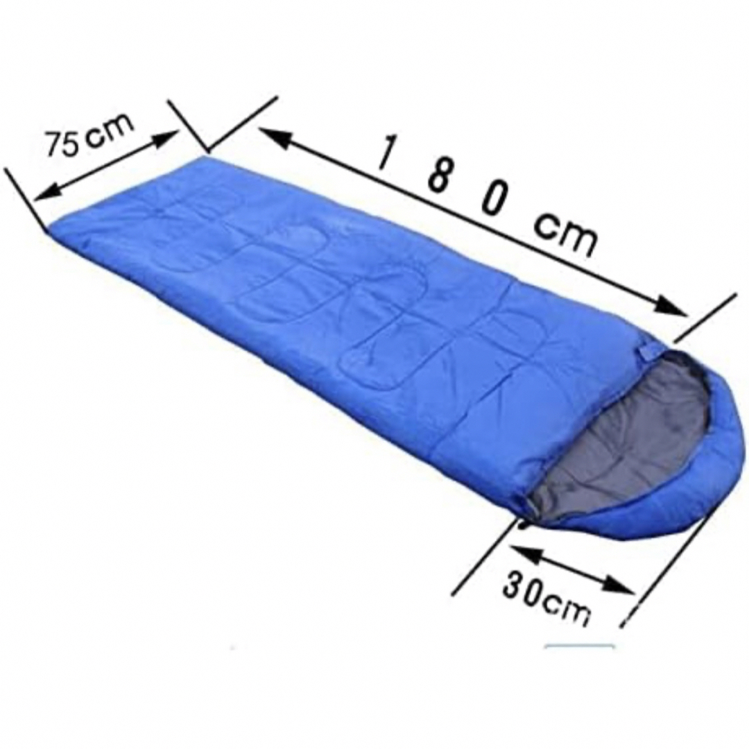 寝袋 封筒型 シュラフ 軽量 保温 耐寒 210T防水 コンパクト 1kg スポーツ/アウトドアのアウトドア(寝袋/寝具)の商品写真