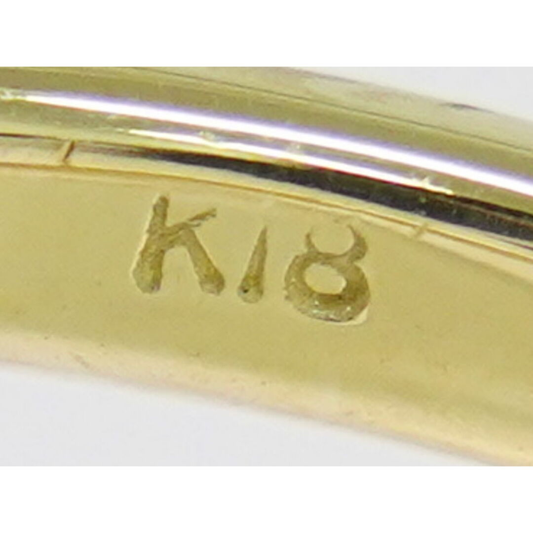 本物 キャット ネコ モチーフ ダイヤモンド 0.04ct K18 YG リング 指輪 13号 イエローゴールド ジュエリー アクセサリー 中古 レディースのアクセサリー(リング(指輪))の商品写真