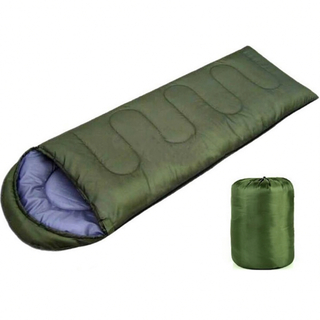 寝袋 封筒型 シュラフ 軽量 保温 耐寒 210T防水 コンパクト 1kg(寝袋/寝具)