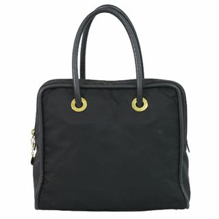 セリーヌ(celine)の本物 セリーヌ CELINE ナイロン ハンドバッグ トートバッグ ブラック バッグ 中古	(ハンドバッグ)