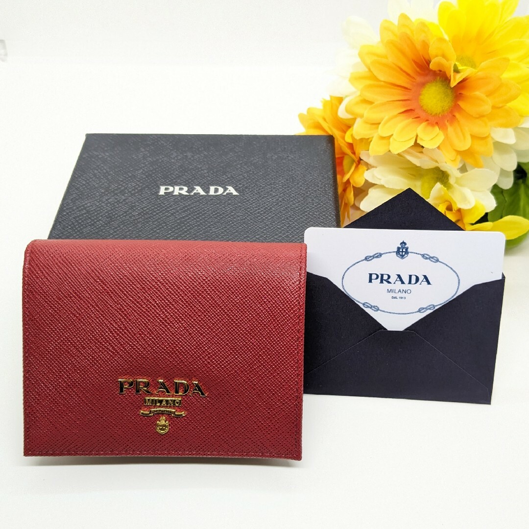 プラダ PRADA 2つ折財布 スナップ式コインケース サフィアーノ レディースレディース